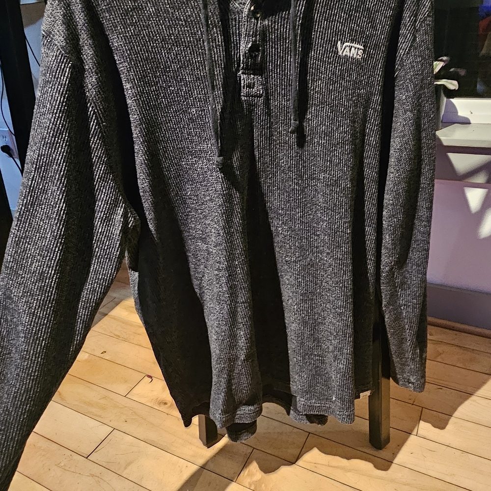 Vans Black and Gray Knit Sweater